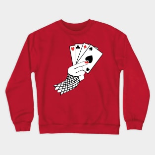 Playing Card Hand Crewneck Sweatshirt